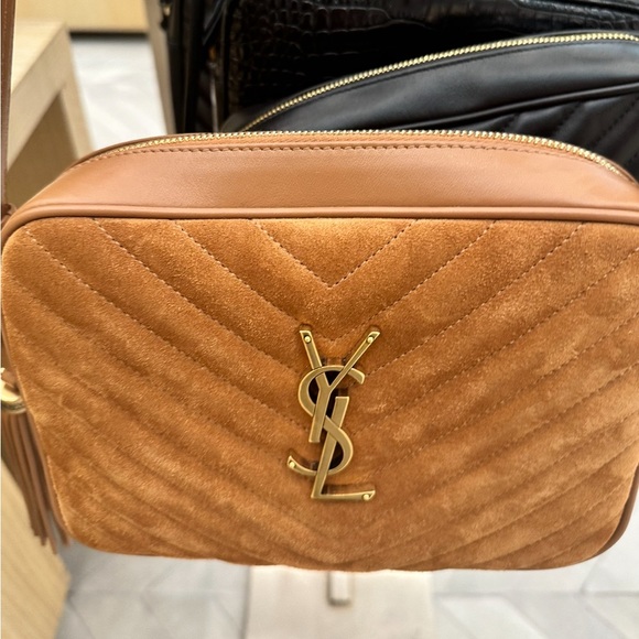Saint laurent Camera bag in caramel suede - Picture 11 of 15